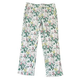 Janie And Jack White Floral Pants Size 10